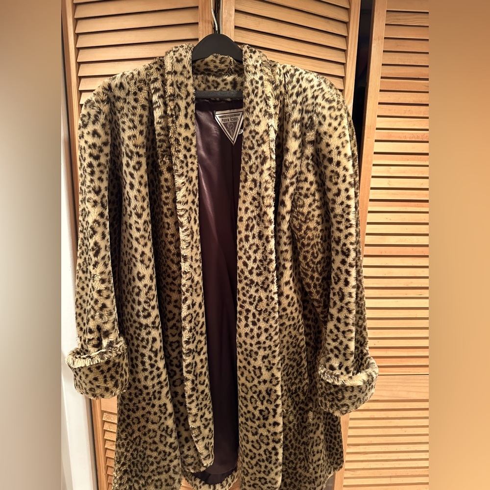 Faux Fur leopard coat